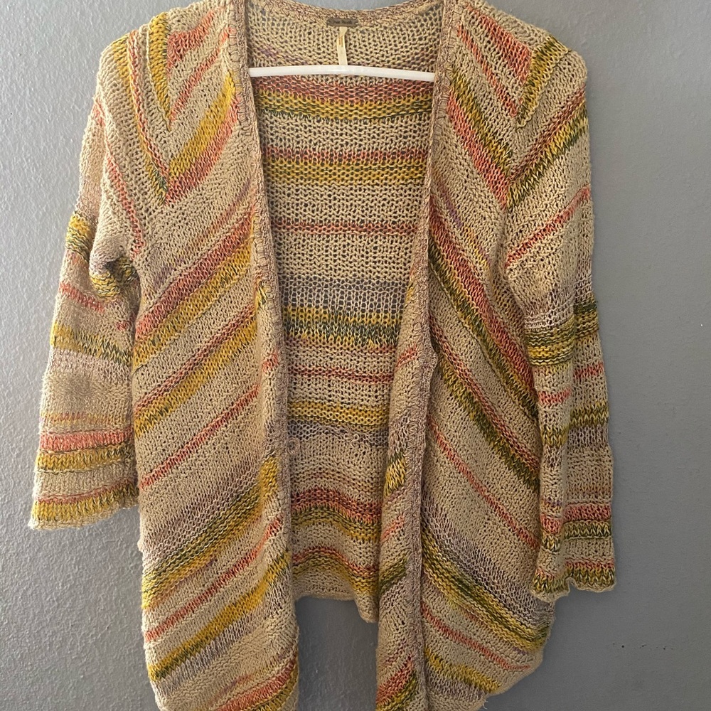 Free people knit long sleeve cardigan